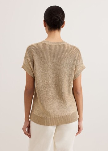 Phase Eight Rylee Tabard Knitwear Gold USA | 1735846-AI